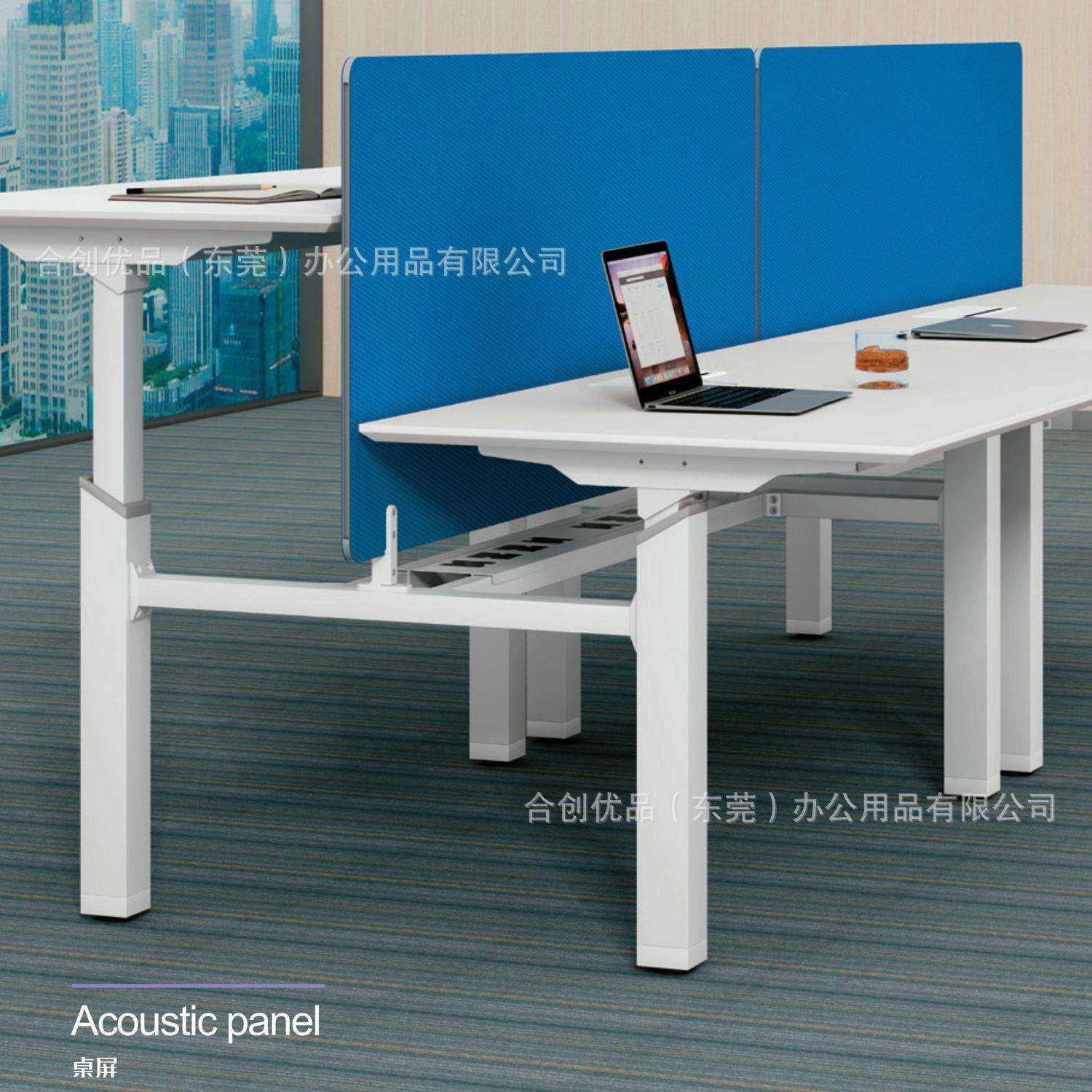厂家直销办公家具配件桌面聚酯纤维/亚克力屏风钢屏/铝合金+扪布