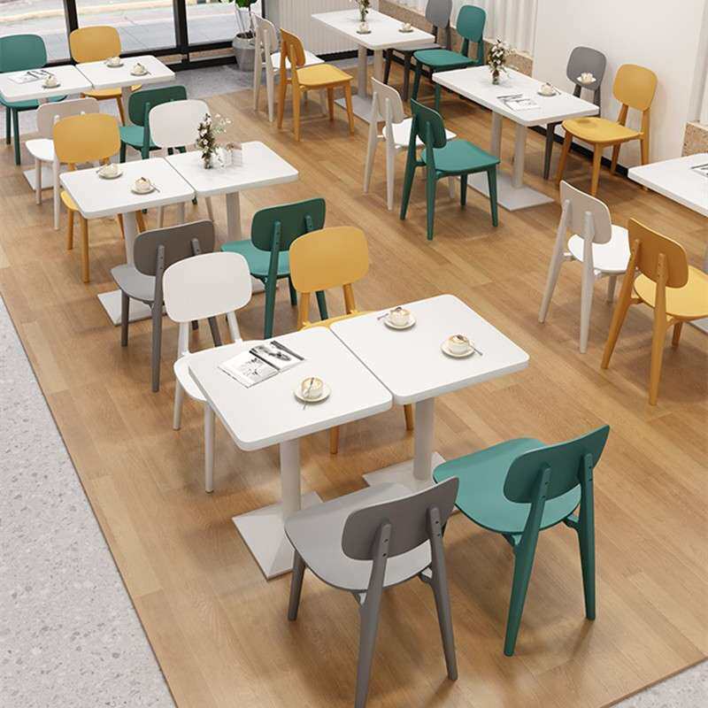 适用快餐汉堡店桌椅组合冷饮甜品奶茶小吃店德克士商用餐椅子卡座
