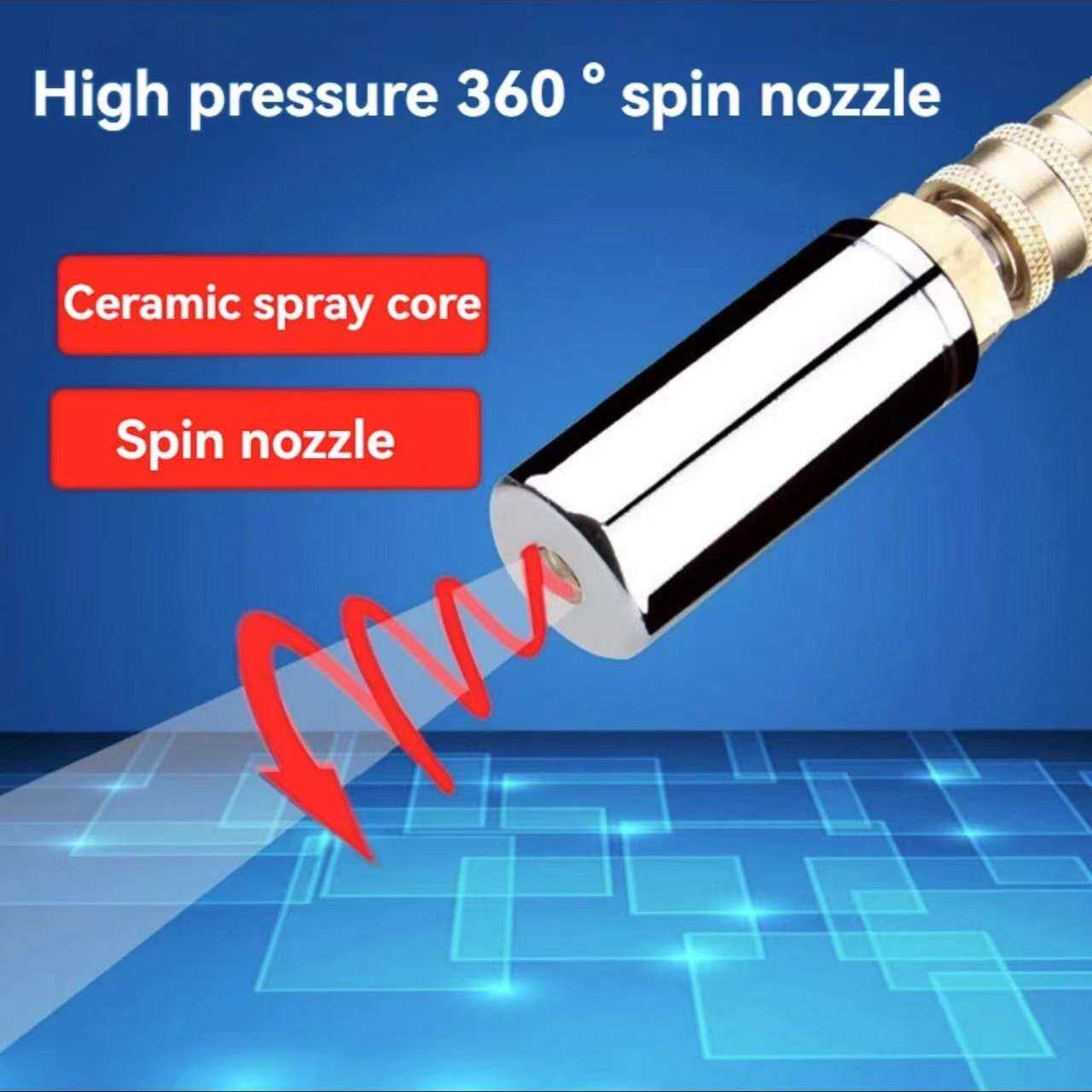 工业用超高压清洗机配件莲花360度旋转喷头5000PSI 040 350公斤