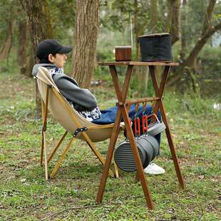 户外露营花架作料架折叠挂架收纳置物架三角横杆置物架阳台花架