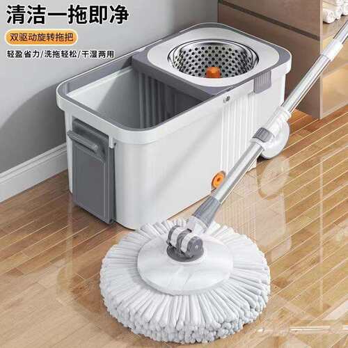 加厚升级款家用带桶拖把免手洗自拧水旋转拖把家用一拖净拖布