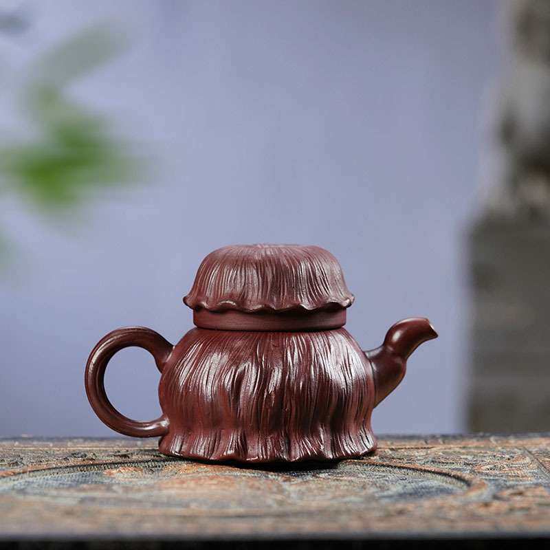 热卖全手工紫砂壶莲蓬壶原矿紫泥茶壶大号花器茶具一件起批厂家