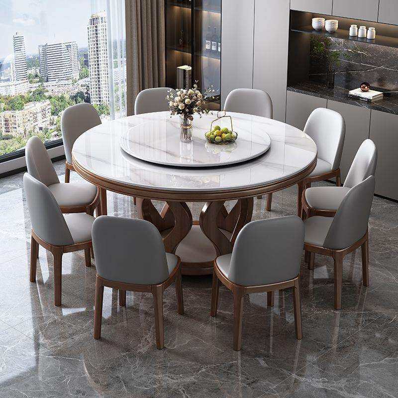 轻奢实木岩板餐桌餐椅组合小户型家用桌子高端中式简约圆桌带转盘,鲜花速递/花卉仿真/绿植园艺,割草机/草坪机,淘宝优惠券,粉丝福利购,淘宝优惠卷