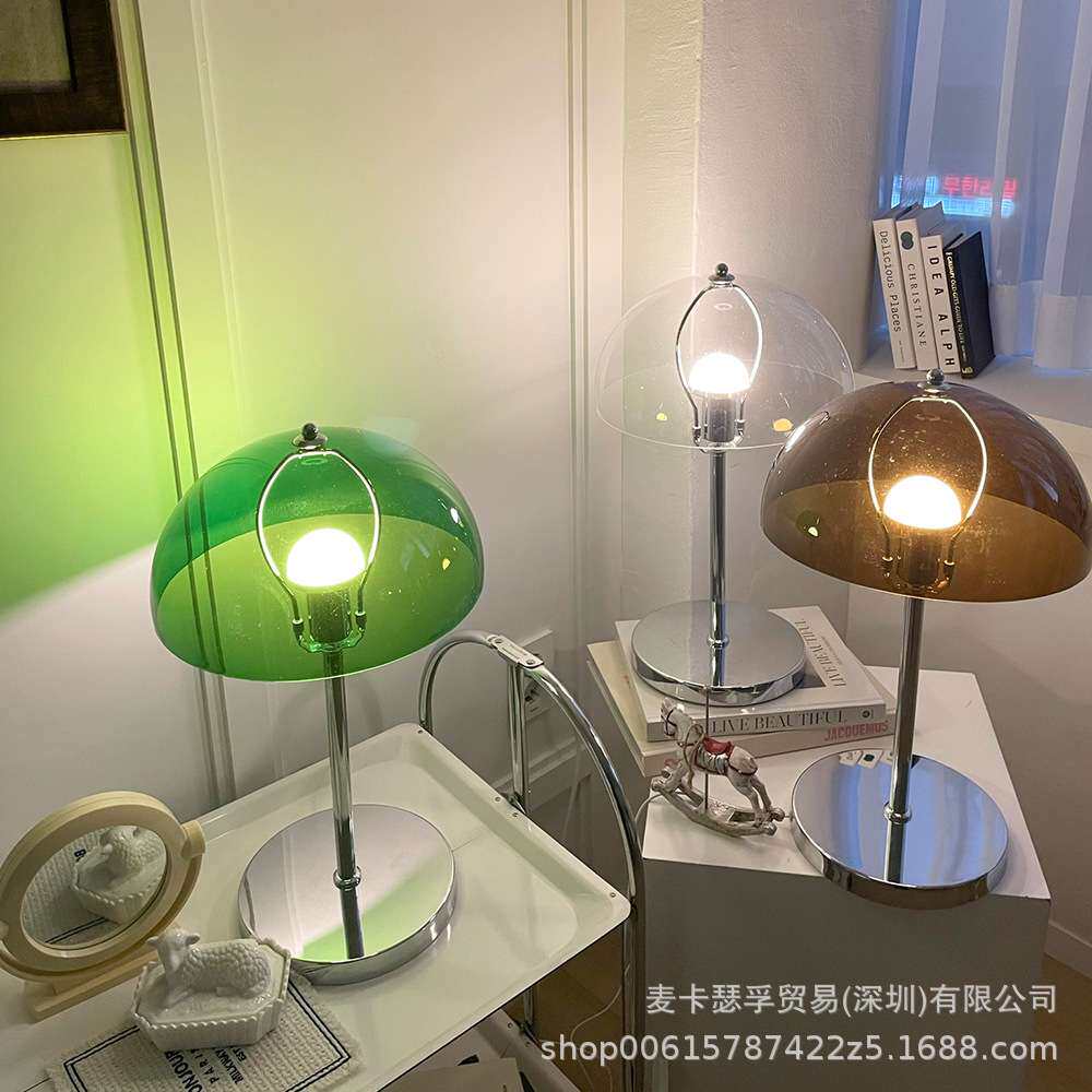 跨境调光台灯卧室装饰个性亚克力复古北欧中古客厅创意设计led灯