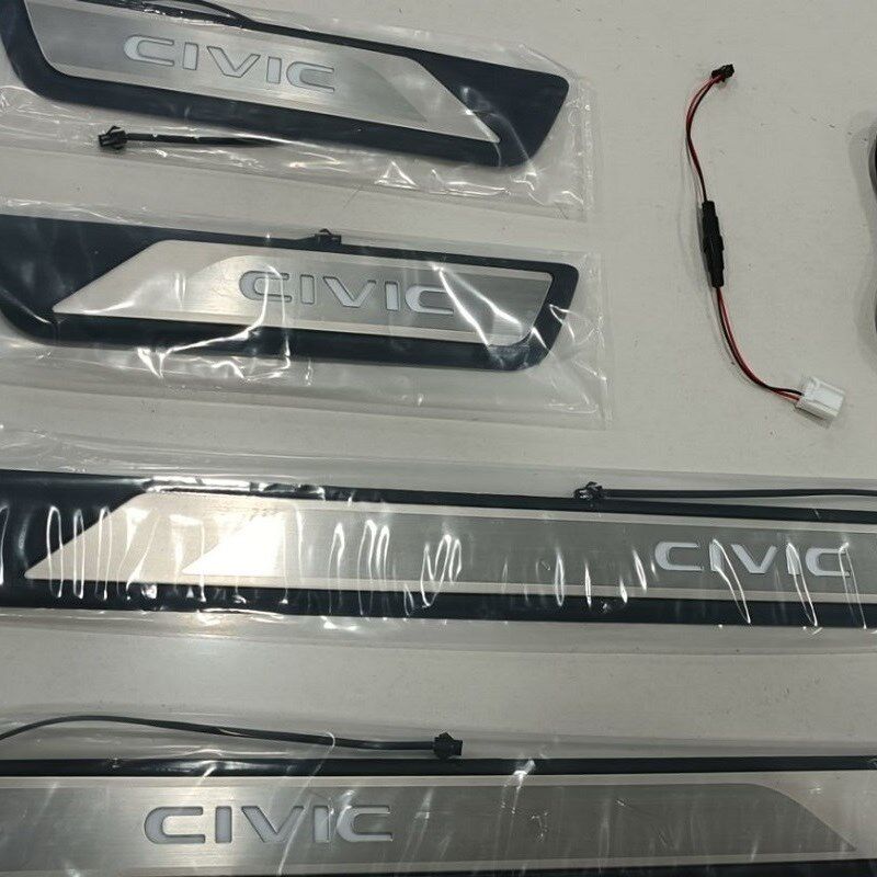 适用于22款十一代思域CIVIC原厂款带灯门槛条冷光型格LED迎宾踏板