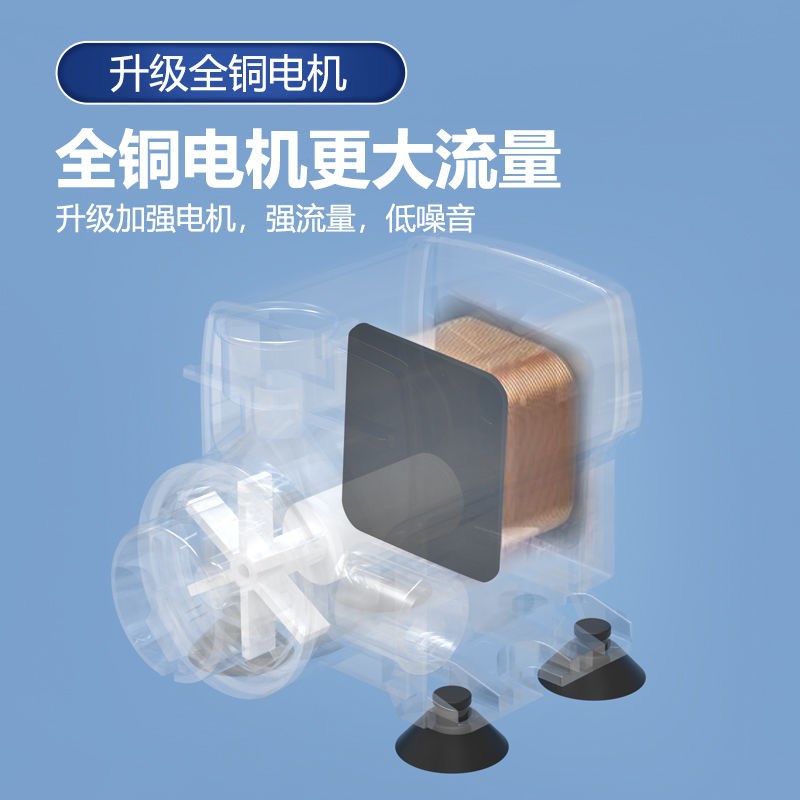 壁挂过滤器鱼缸三合一净水瀑布式过滤盒水循环除油增氧吸粪