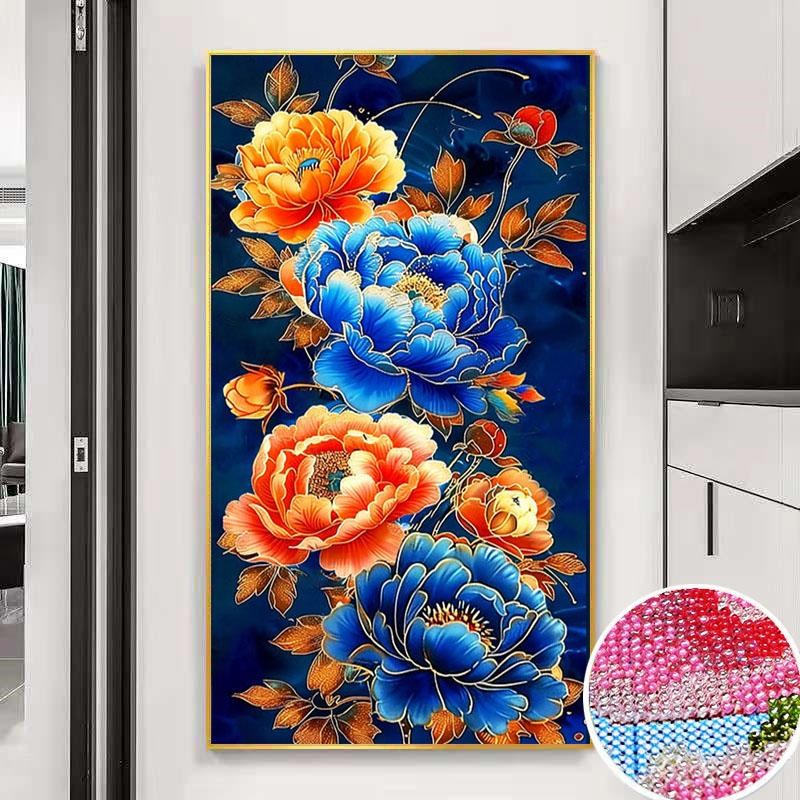绣色插珠牡丹花珠绣十字国彩珠穿画串珠子绣全珠绣串珠绣花开富贵