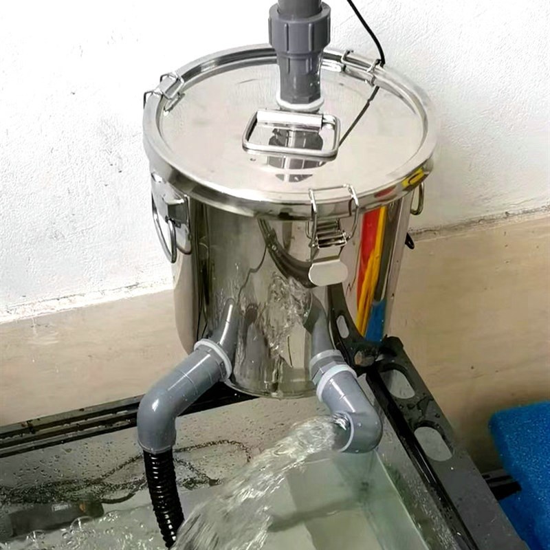 小鱼池过滤器不锈钢生化桶家用净水器净化滤桶污水处理灭绿藻