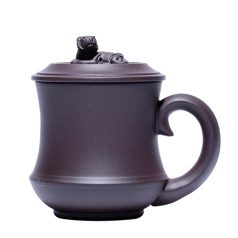 宜兴紫砂杯纯手工带盖茶杯卧虎藏龙隔片过滤茶漏家用茶具水杯子