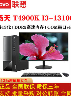 联想扬天台式整机 T4900K DDR5高速内存酷睿13代COM串口PCI主机
