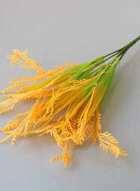 仿真花黄稻穗稻谷稻子麦穗谷子饰料水稻稻谷塑庆装婚布景跳舞道具