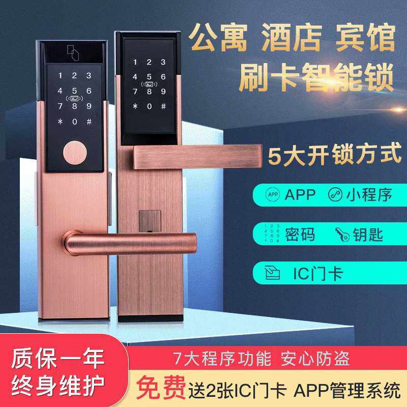 公寓防盗密码智能锁现代简约门锁民宿出租屋防盗蓝牙密码电子锁,基础建材,入户门智能锁,淘宝优惠券,粉丝福利购,淘宝优惠卷