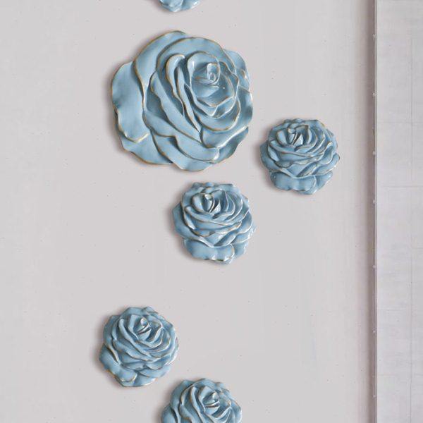 立体花朵墙饰玫瑰花壁饰挂件创意客厅卧室墙面挂饰墙上装饰品壁挂