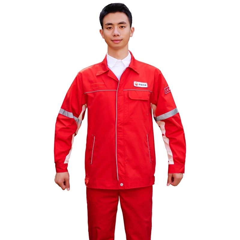 中石油新款工作服夏季薄款防静电套装抗油易去污春秋双层静电工服