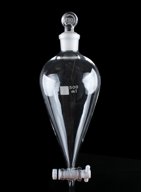 加厚四氟梨形漏斗/聚四氟乙烯梨形m液漏斗125mlm50ml500分l10002l