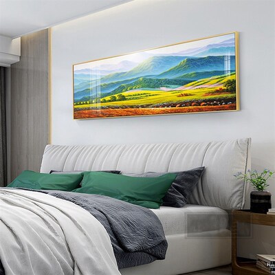 巨人山装有靠山招财饰厅沙发背景墙背客画办公室壁画卧室床头挂画