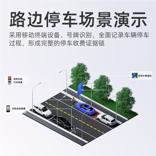 路边停停收费占持机自动收银新能源缴费车车软体智能手道计费系统
