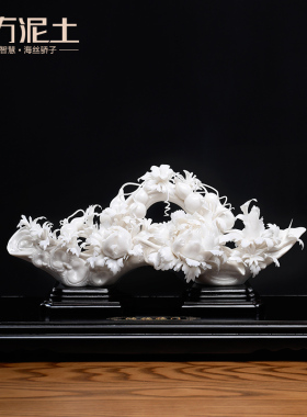 东方泥土 陶瓷传统手工工艺摆件乔迁新居礼品高档/鸿福临门