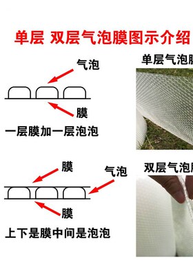 100 80 6双cm气泡膜卷装泡厚0层单层快递袋防震泡沫垫打包泡加纸