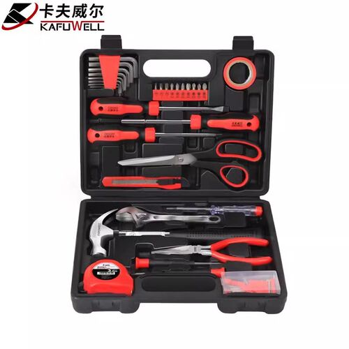 32件套家用工具箱套装五金木工螺丝刀扳手组套 H19029AW