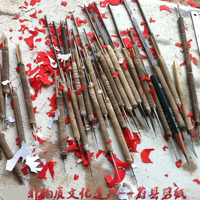 剪纸工具六年老蜡剪纸套装蜡盘刻纸垫盘刻纸工具蜡板店板套装蜡盘