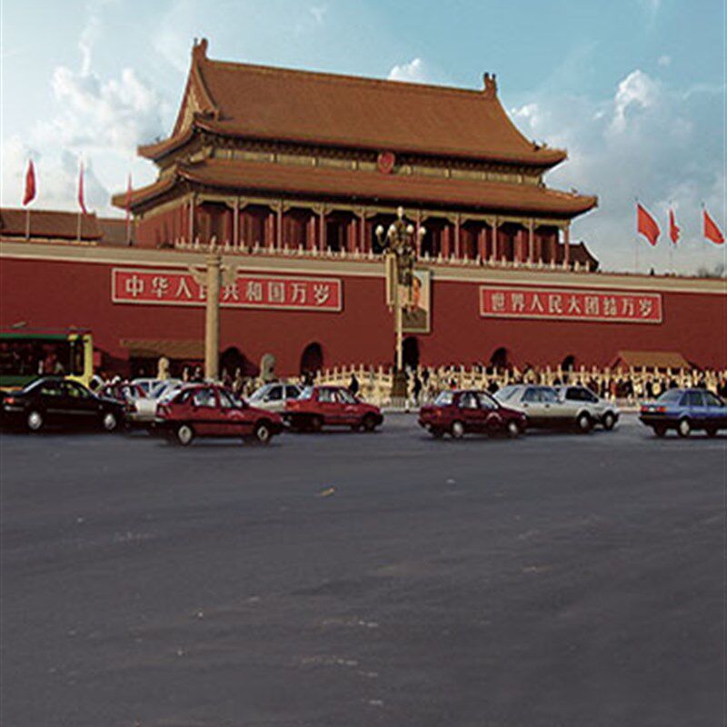 七八十年代摄影背景纸 影楼照相馆复古怀旧背景天安门拍照全家福