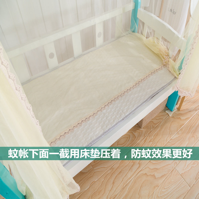 落地式儿童蚊帐男孩0.7m1米单人拼接床方顶0.9m宫廷公主粉色1.35m