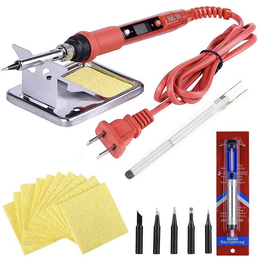 JCD可调温电烙铁套装家用焊接锡焊工具80W恒温内热式电焊笔吸锡器,模玩/动漫/周边/娃圈三坑/桌游,模型制作工具/辅料耗材,淘宝优惠券,粉丝福利购,淘宝优惠卷