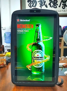 广告机背包21.5寸显示屏手机直播投屏LCD背包移动广告机LED背包