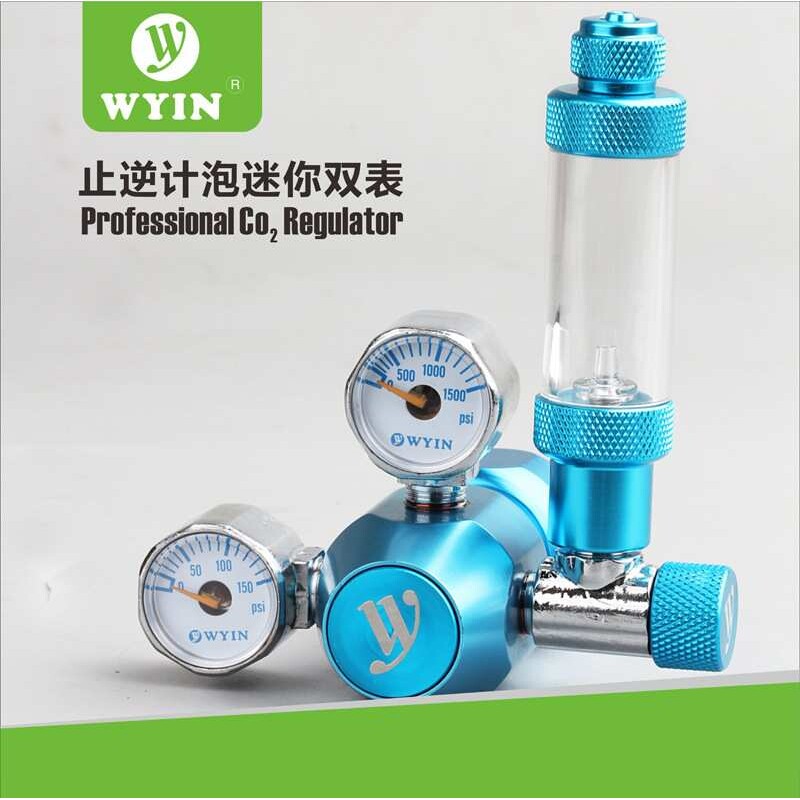 万引CO2套装减压表二氧化碳止逆计泡定压表迷你双表w01-02