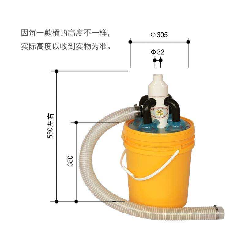 塑料桶集尘总成y20L+4SN25T8-x机械 木工装璜 矿业 环境 旋风除尘