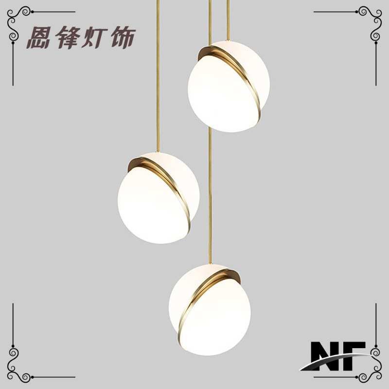 北欧简约创意亚克力半球吊灯餐厅吧台样板间卧室客厅后现代LED灯