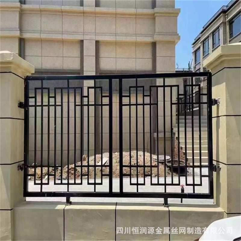 成都烤漆围墙护栏 喷塑锌钢护栏 镀锌管栏杆 铁艺围墙栅栏定做