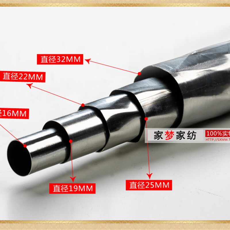 加粗25mm锈不钢支架落地式蚊m三开门1.5m1.8m双人家用2.2帐床帐子