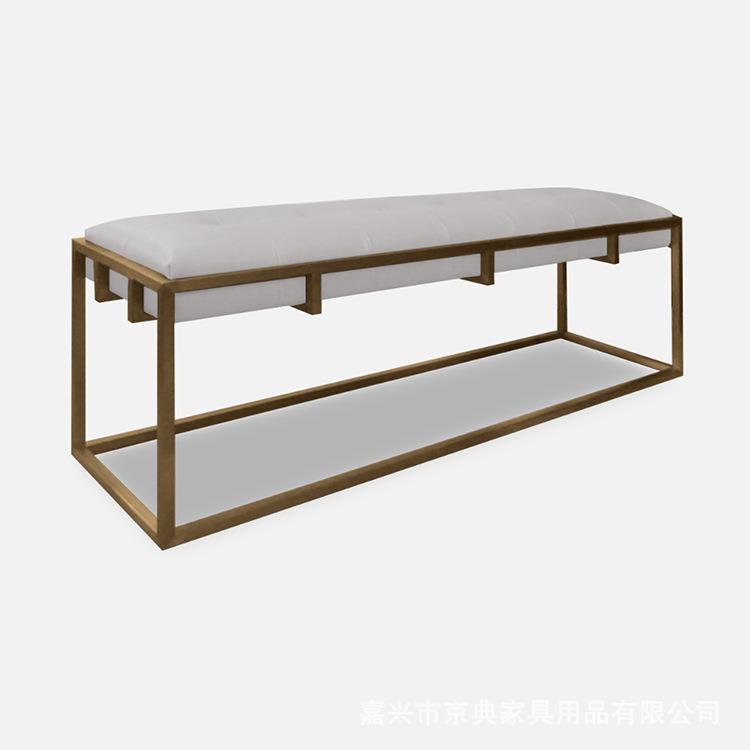 北欧铁艺换鞋凳家用创意沙发凳子门口轻奢长方形服装店床尾凳长凳