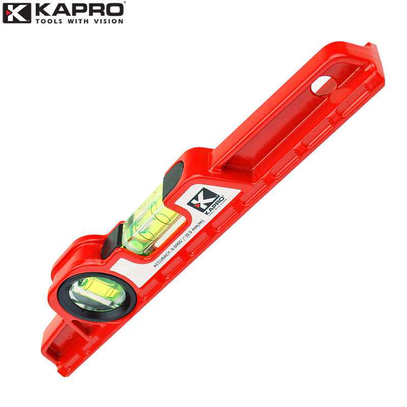 KAPRO高精度压铸水平尺724平价工具箱,25厘米长以色列开普