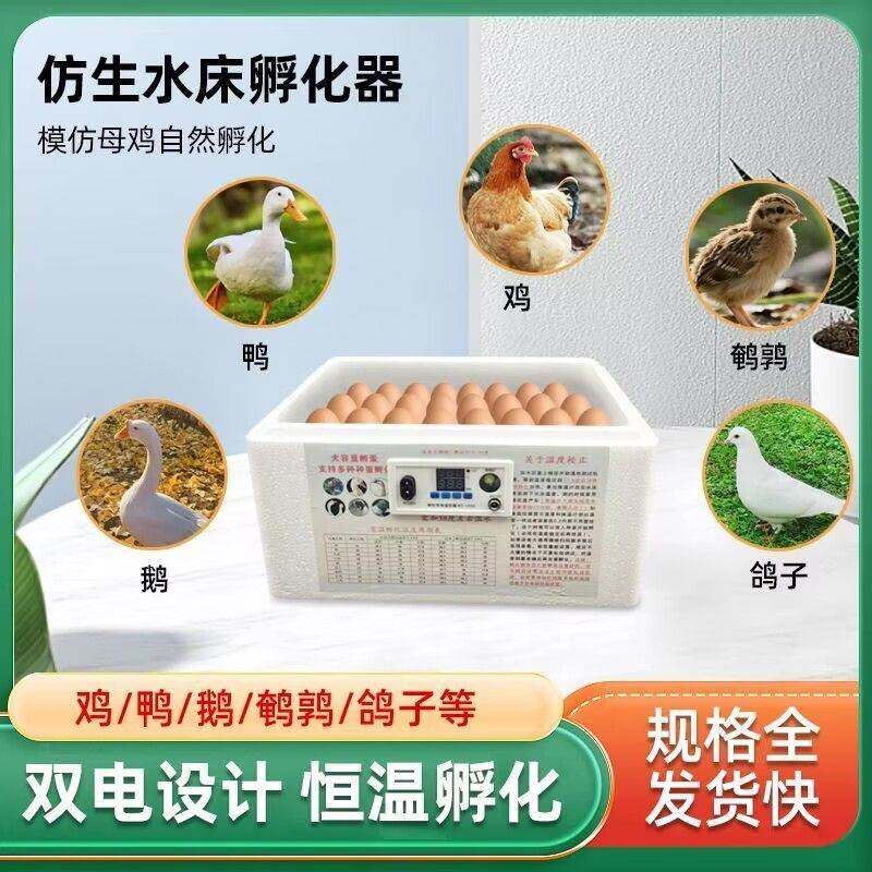 孵蛋器小型家用恒温水床智能鸡鸭鹅蛋专用保温箱孵化器半自动控温
