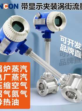LUGB夹装管道式涡街蒸汽热水流量计空气导热油 气体流量表