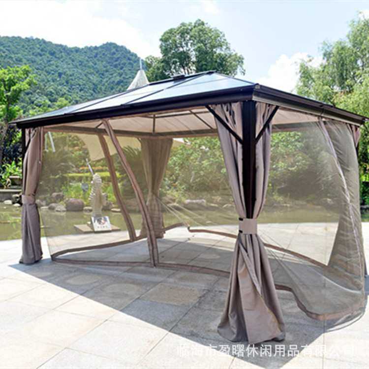 铝质阳光蓬户外阳光棚凉亭3*4/3*3M汽车遮阳防雨蓬庭院花园帐篷厂