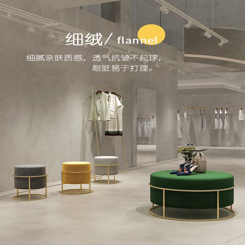 现代简约换鞋凳网红试衣间小圆凳鞋店圆形穿鞋凳服装店休息沙发凳