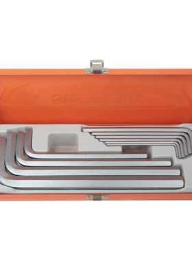 钢盾工具 10件套S2合金钢公制加长平头内六角扳手S050027