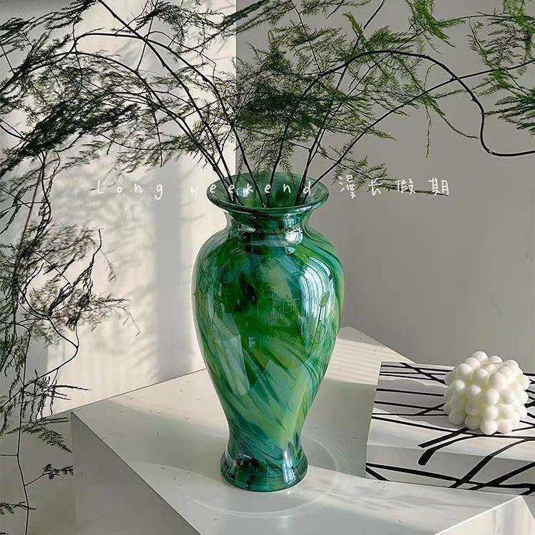新中式玻璃花瓶高档餐桌玄关插花 摆件水培花器样板间装饰,电子元器件市场,其它元器件,淘宝优惠券,粉丝福利购,淘宝优惠卷