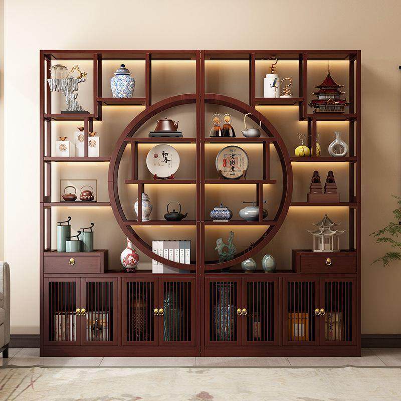 新款博古架茶叶架茶室新中式茶具架茶叶摆件置物架酒水礼盒展示柜,电子元器件市场,其它元器件,淘宝优惠券,粉丝福利购,淘宝优惠卷