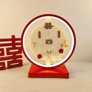 长命灯结婚用的一对台灯送新人礼物高级床头灯女方陪嫁喜灯长明灯