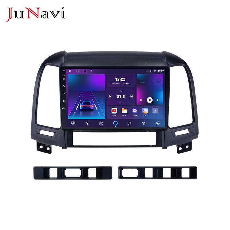 9英寸车载导航适用于现代圣达菲05-12款安卓大屏蓝牙无线Carplay
