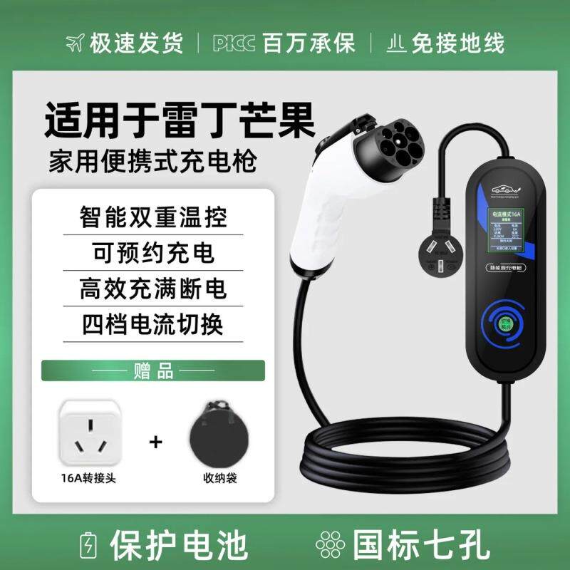 适用雷丁芒果d70/d80/coco/s50新能源电动汽车便携式随车充电枪器