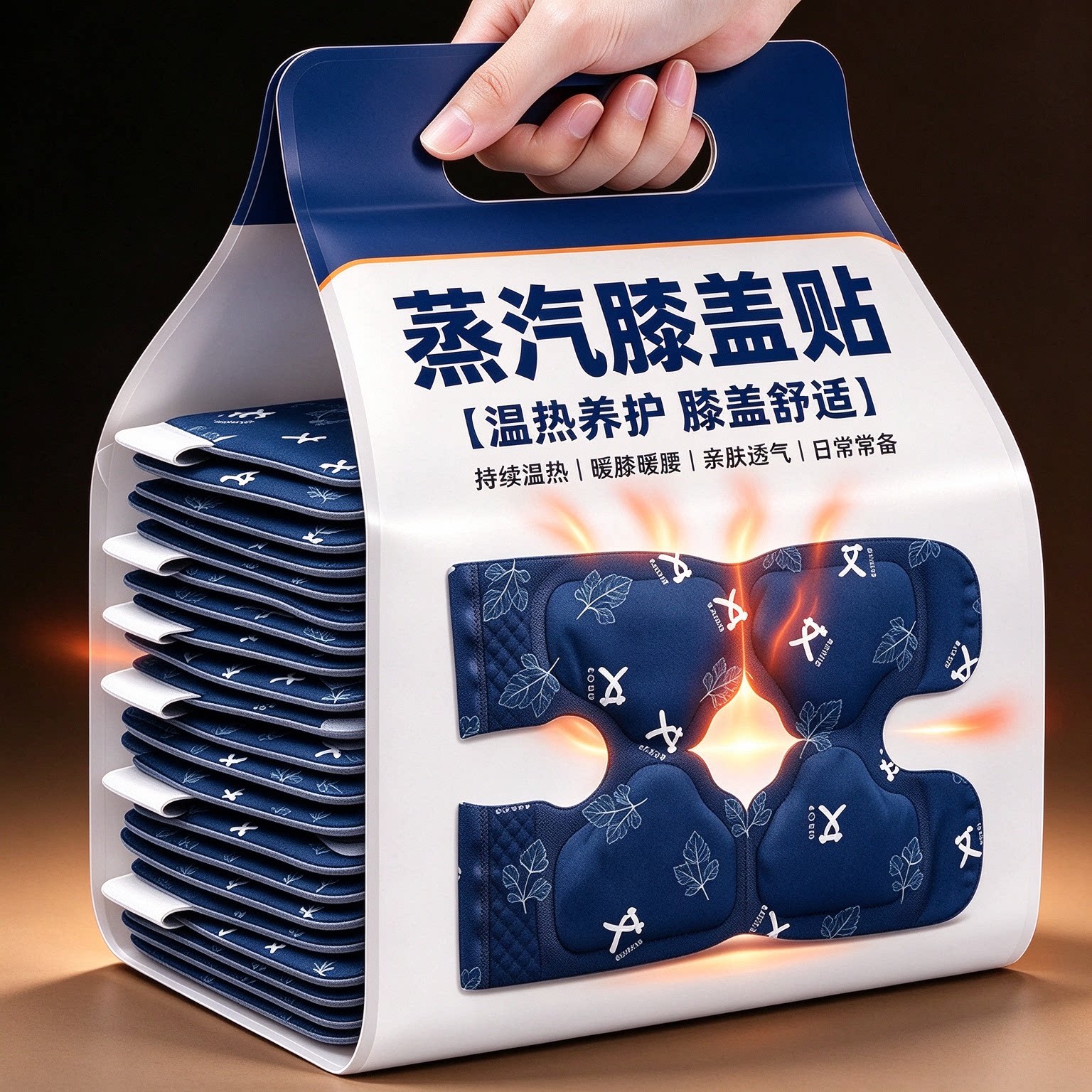 艾草蒸汽暖膝贴膝盖热敷贴自发热护膝贴冬天暖宝宝贴膝盖热敷神器