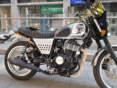 鑫源400改装侧盖鑫源攀爬者铝板邉盖复古机车护板电池背盖车架罩