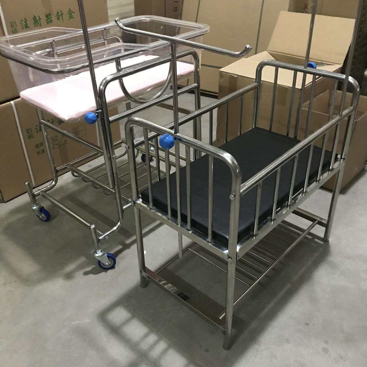 婴儿床不锈钢婴儿车组装婴儿车粉红色蓝色黑色不锈钢推车手推车
