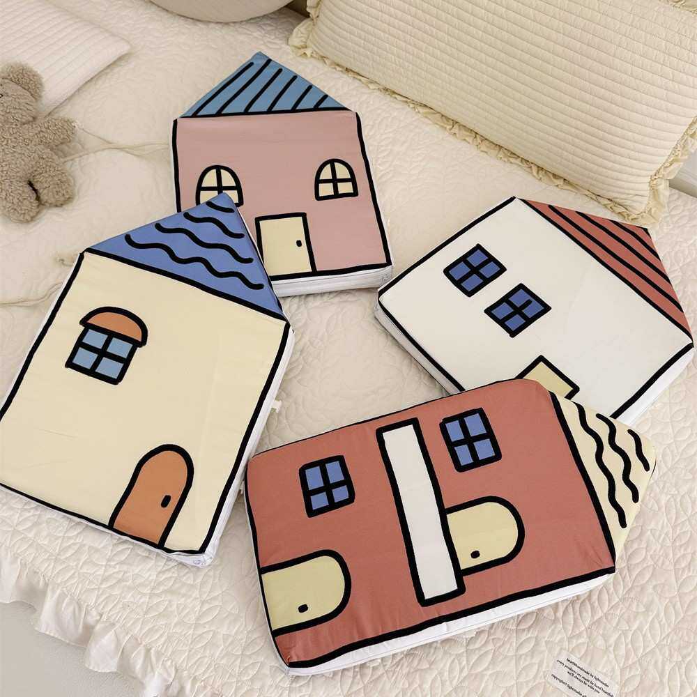 ins北欧小房子床围贡缎全棉卡通婴儿床护栏防撞软包儿童围栏装饰